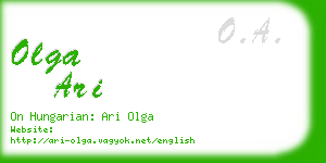 olga ari business card